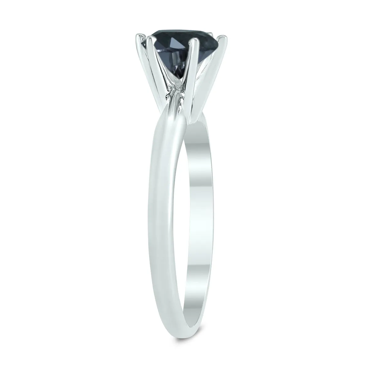 1 Carat Round  Diamond Solitaire Ring In 14K White Gold