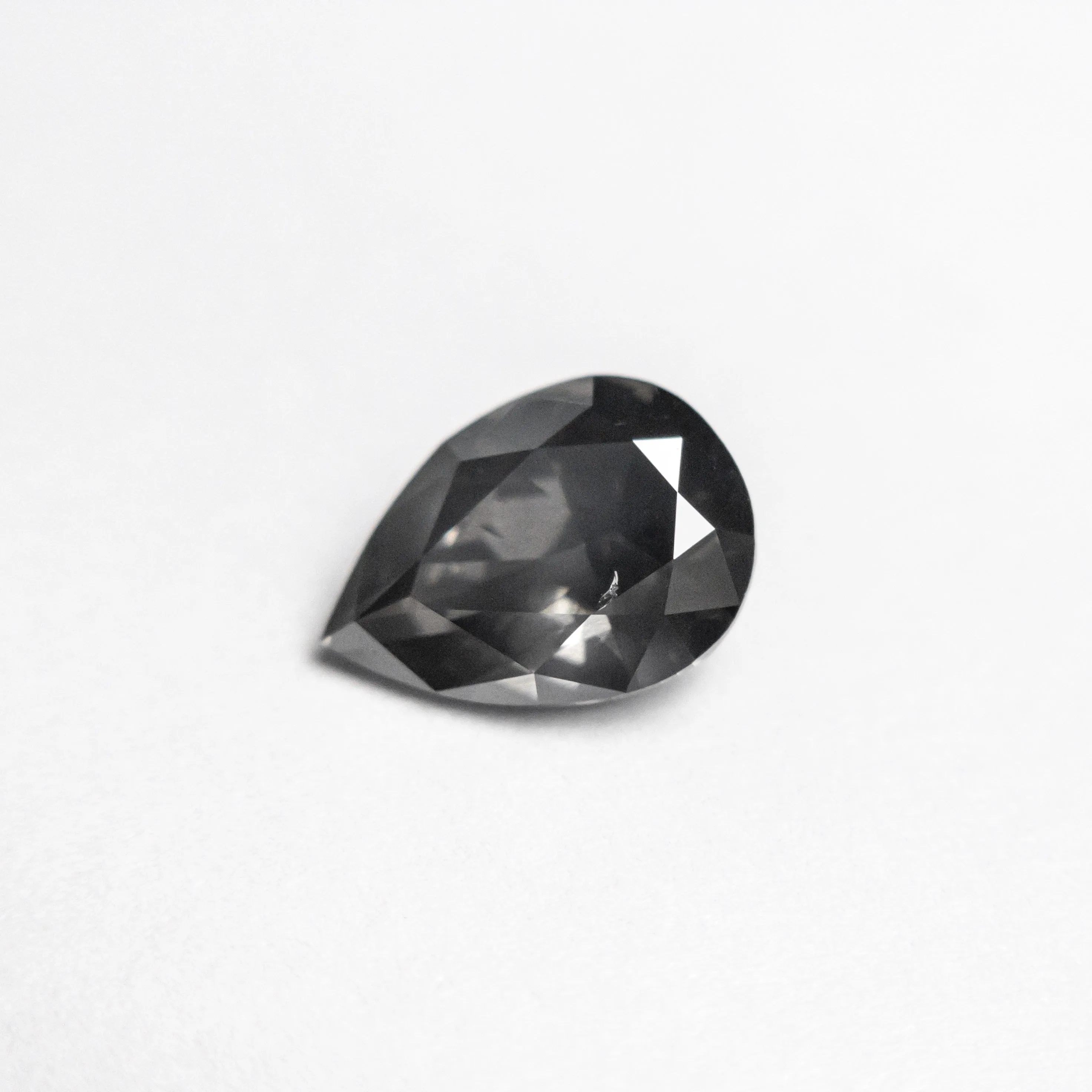 1.04ct 7.98x5.69x3.34mm SI1 Fancy Dark Grey Pear Brilliant 19913-24