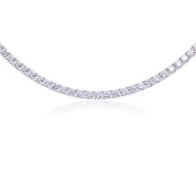 14K WHITE GOLD DIAMOND TENNIS NECKLACE - 20.17CTW