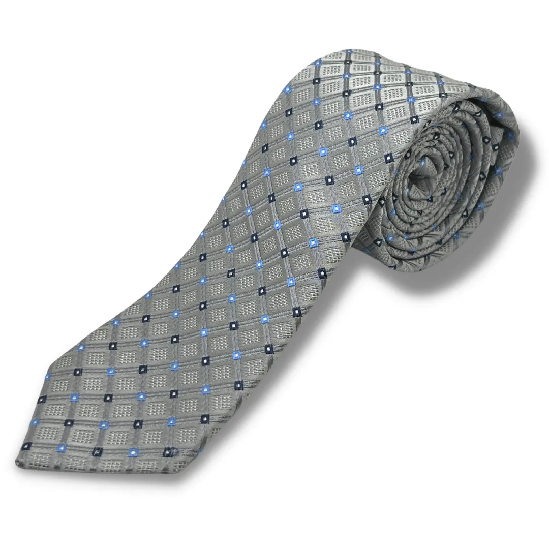 Andrew Marc Boys Tie_Grey/Blue EZ0051