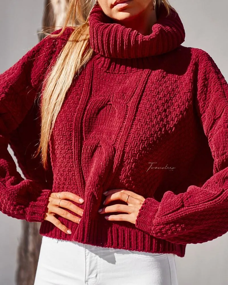 Aspen Knit - Deep Red