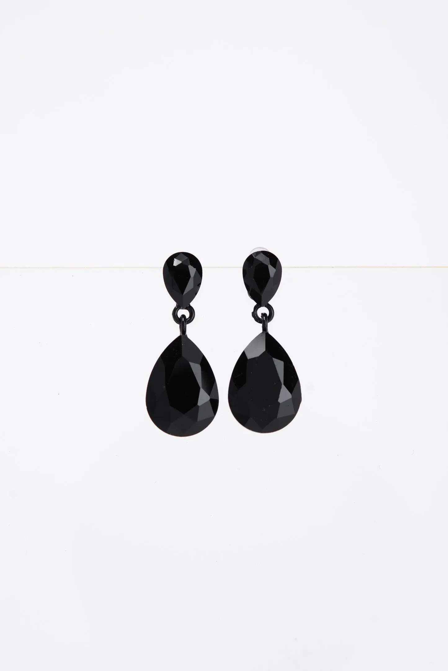 Brittany 2 Tier Drop Crystal Post Earrings