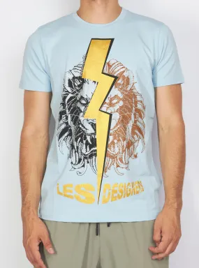 Buyer's Choice T-Shirt - Lightning Lion - Light Blue - 3280 01