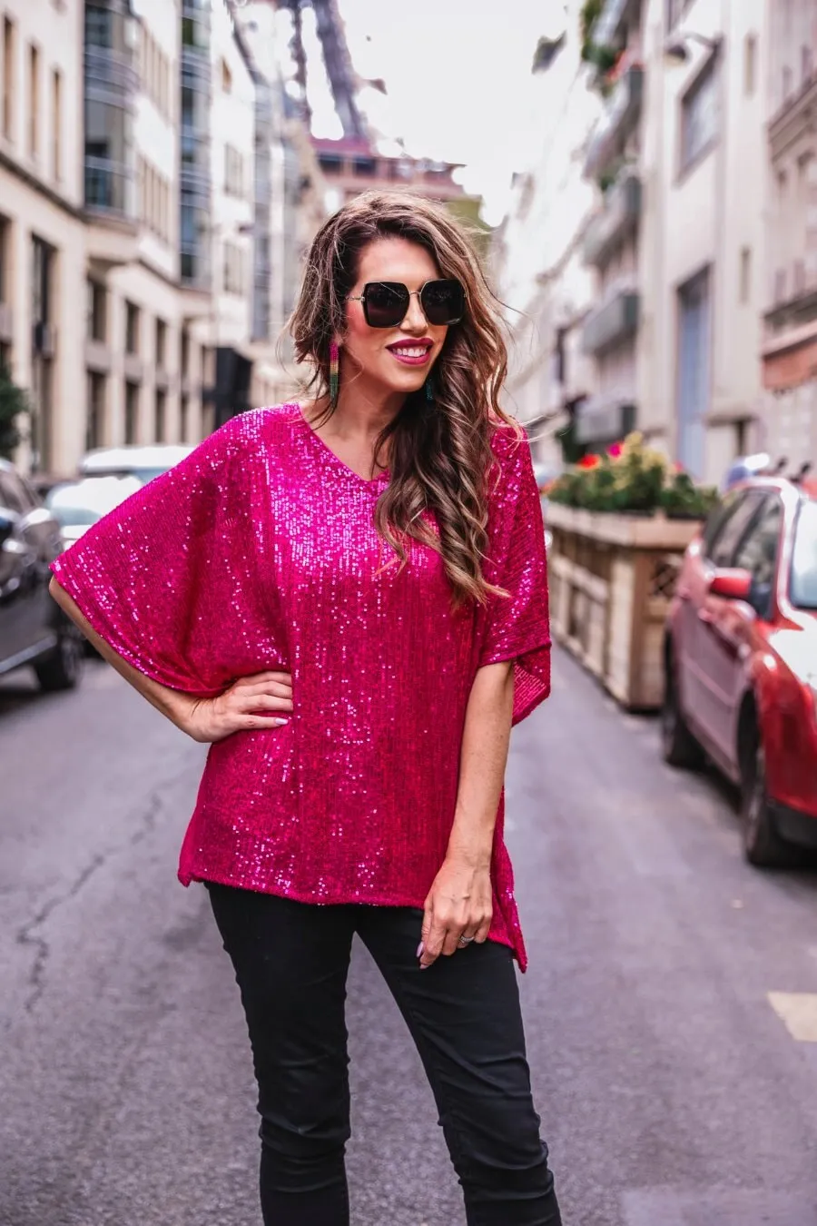 Celebrity Status Sequin Top