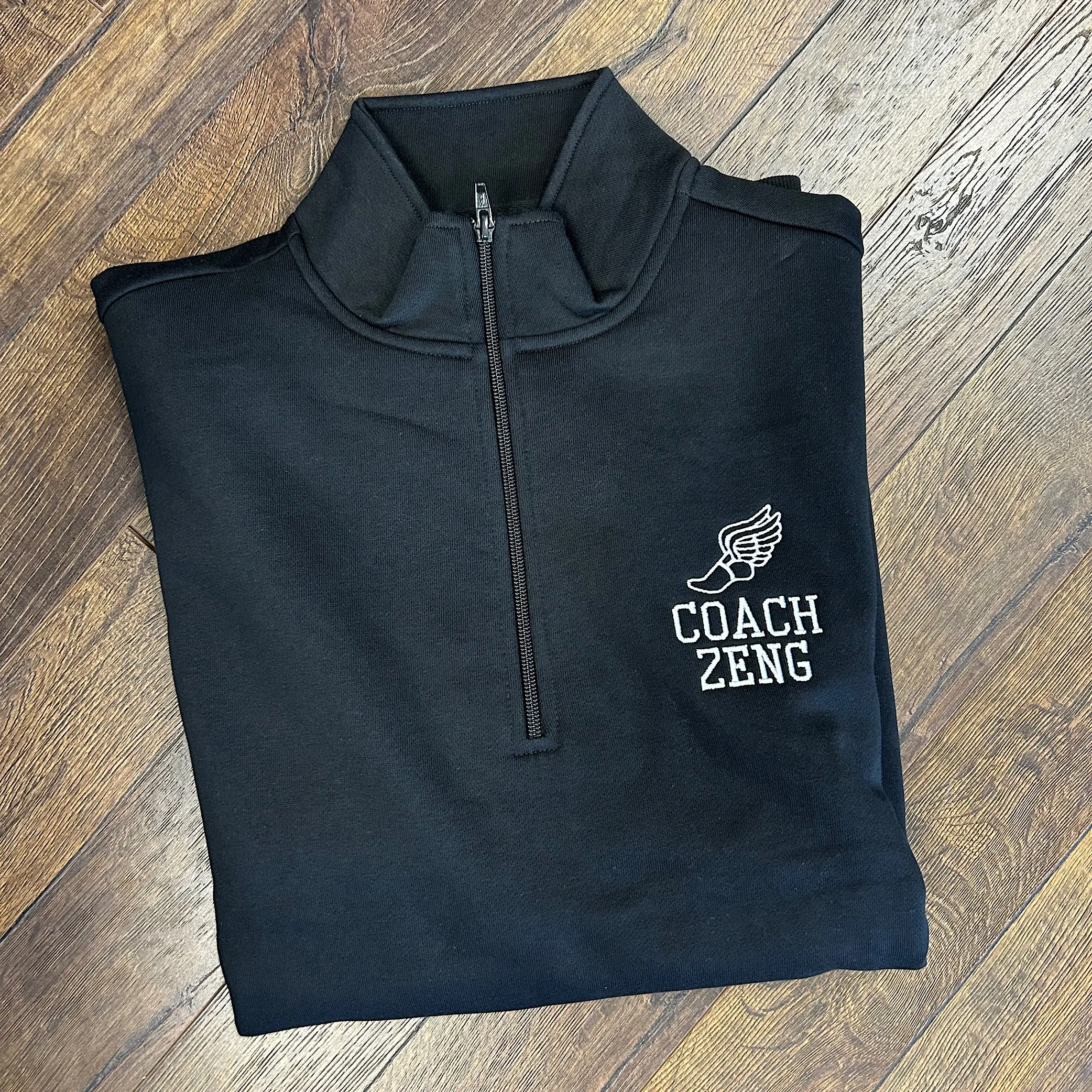 Coach Personalized Quarter Zip Sweatshirt Tall Size