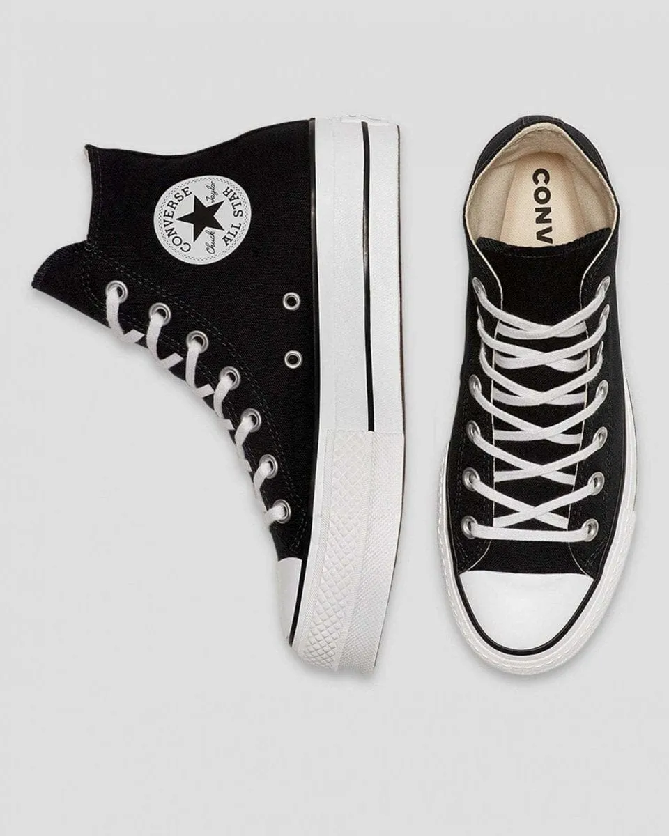 CONVERSE WOMEN'S CHUCK TAYLOR ALL STAR LIFT HIGH TOP PLATFORM BLACK SHOE