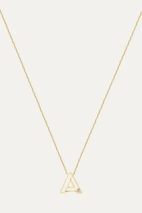 Covet Single Initial 14kt   Diamond Necklace