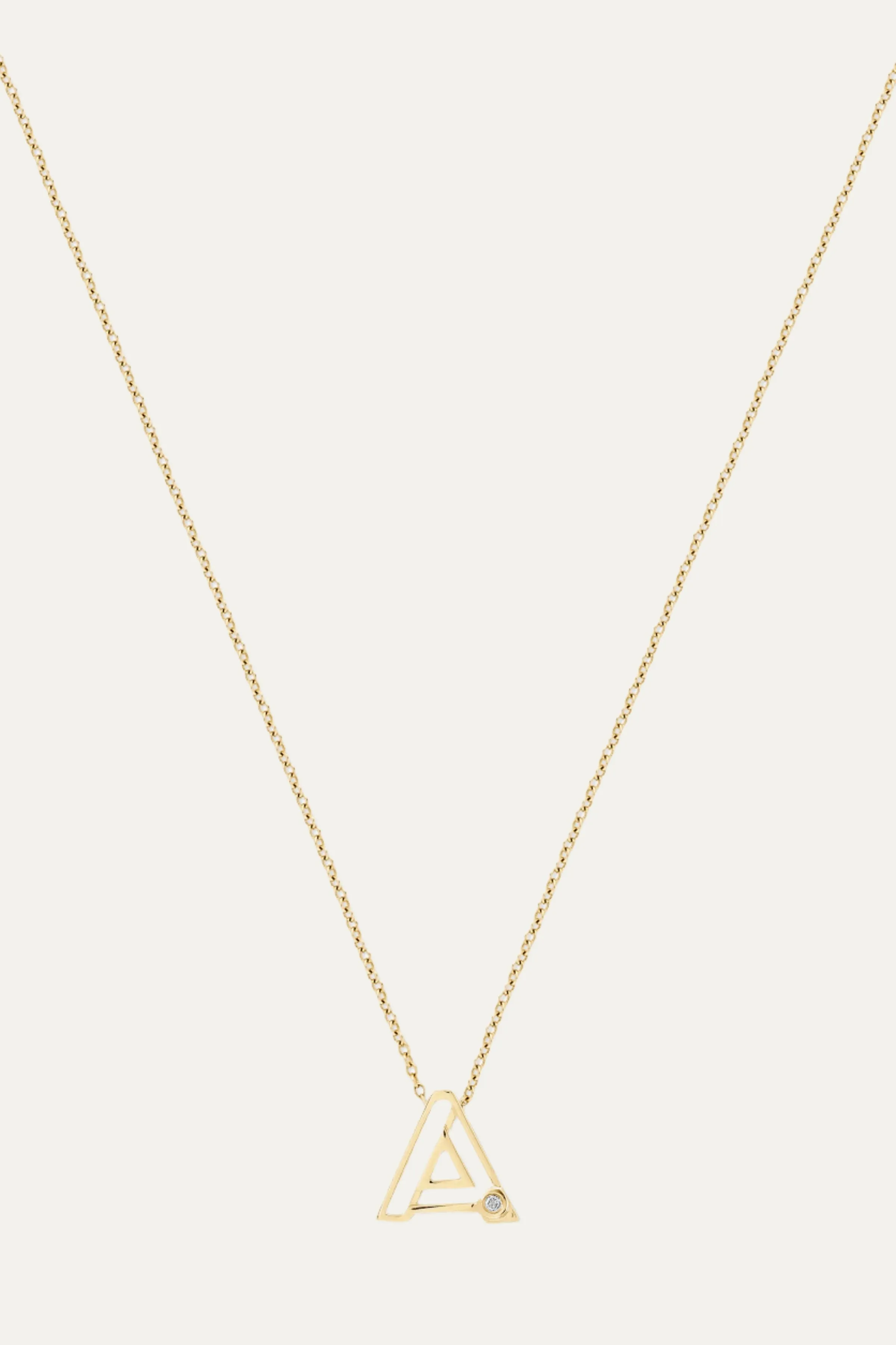 Covet Single Initial 14kt   Diamond Necklace