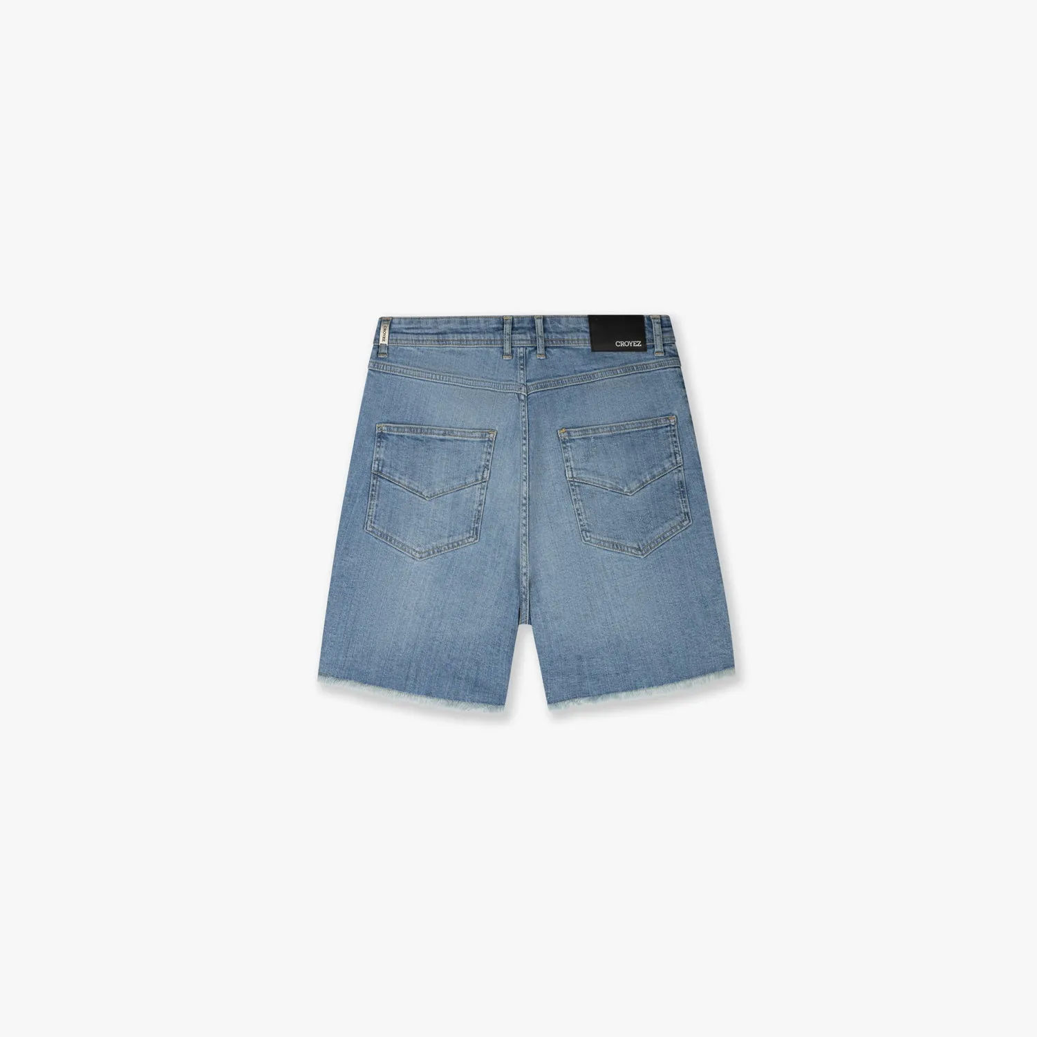 CROYEZ CH1 DISTRESSED DENIM SHORT - LIGHT BLUE/ANTRA