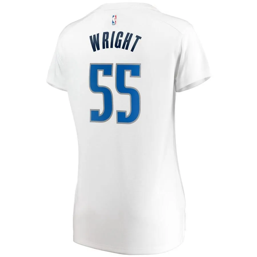 Dallas Mavericks Delon Wright Fanatics Branded Replica Fast Break Association Jersey Womens - White | Ireland L7440Y2