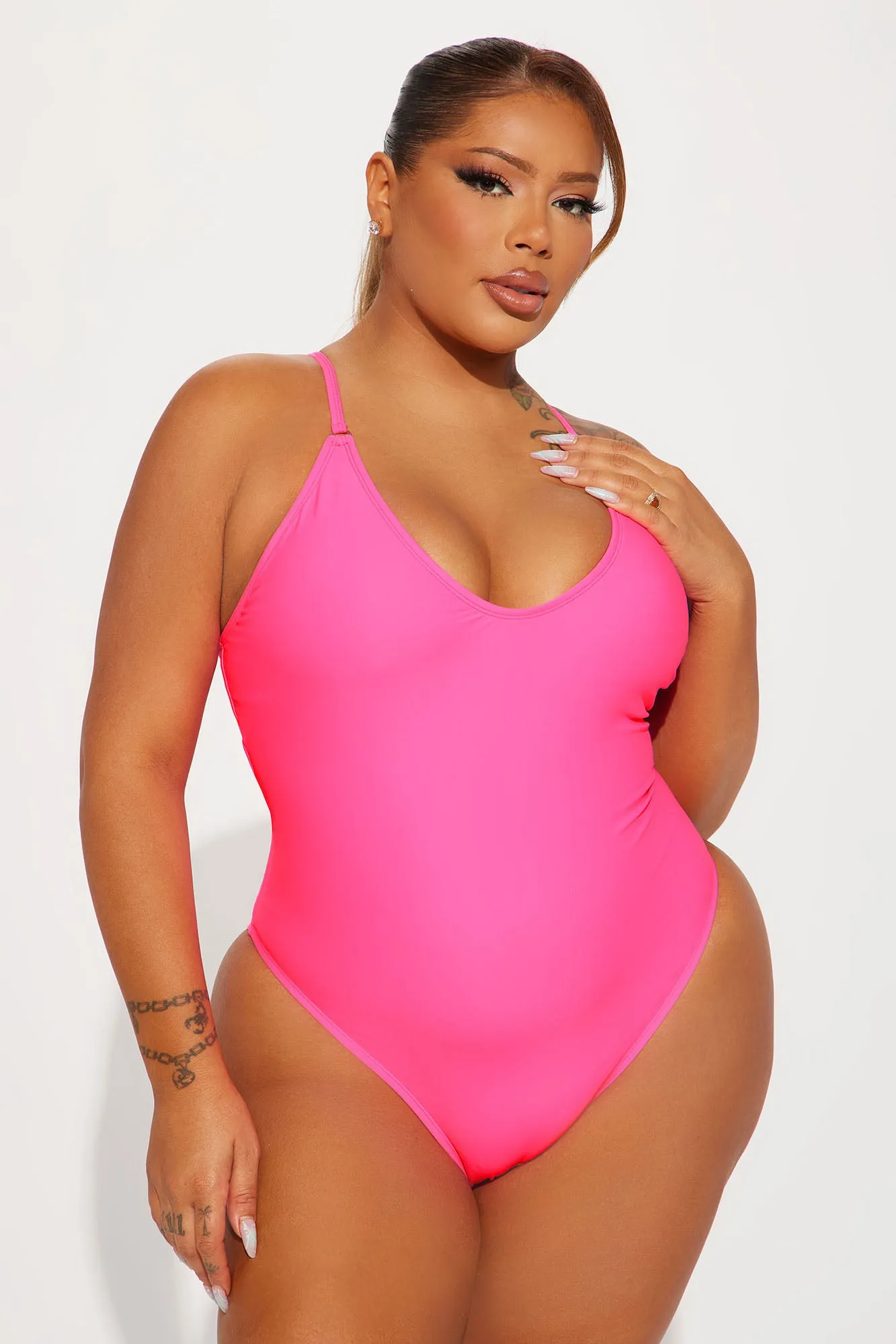 Davina 1 Piece Swimsuit  - Hot Pink