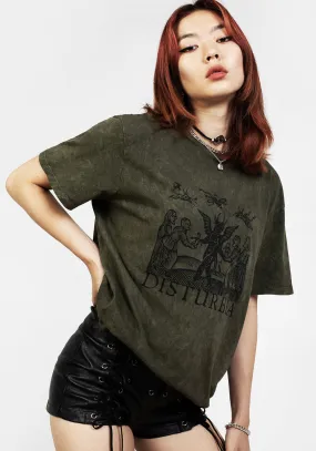 Devil Green Acid Wash T-shirt