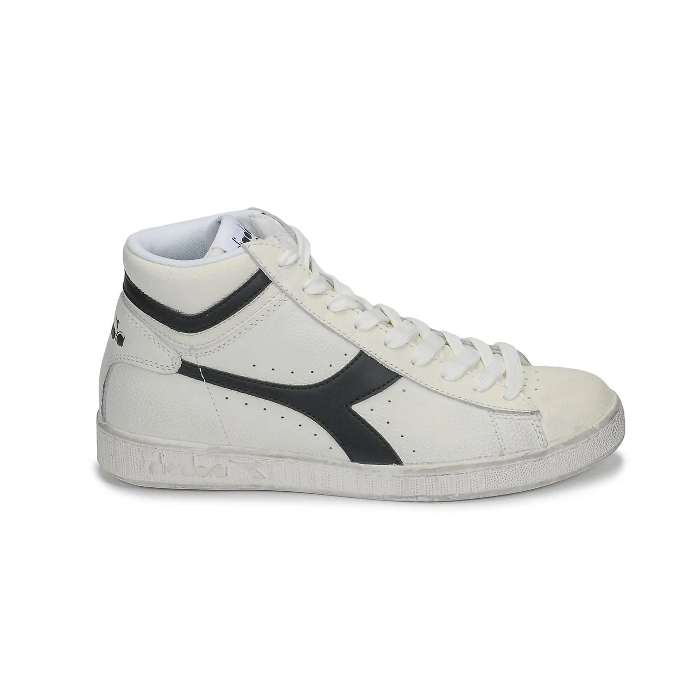 Diadora Game L High Waxed Bianco Baffo Nero