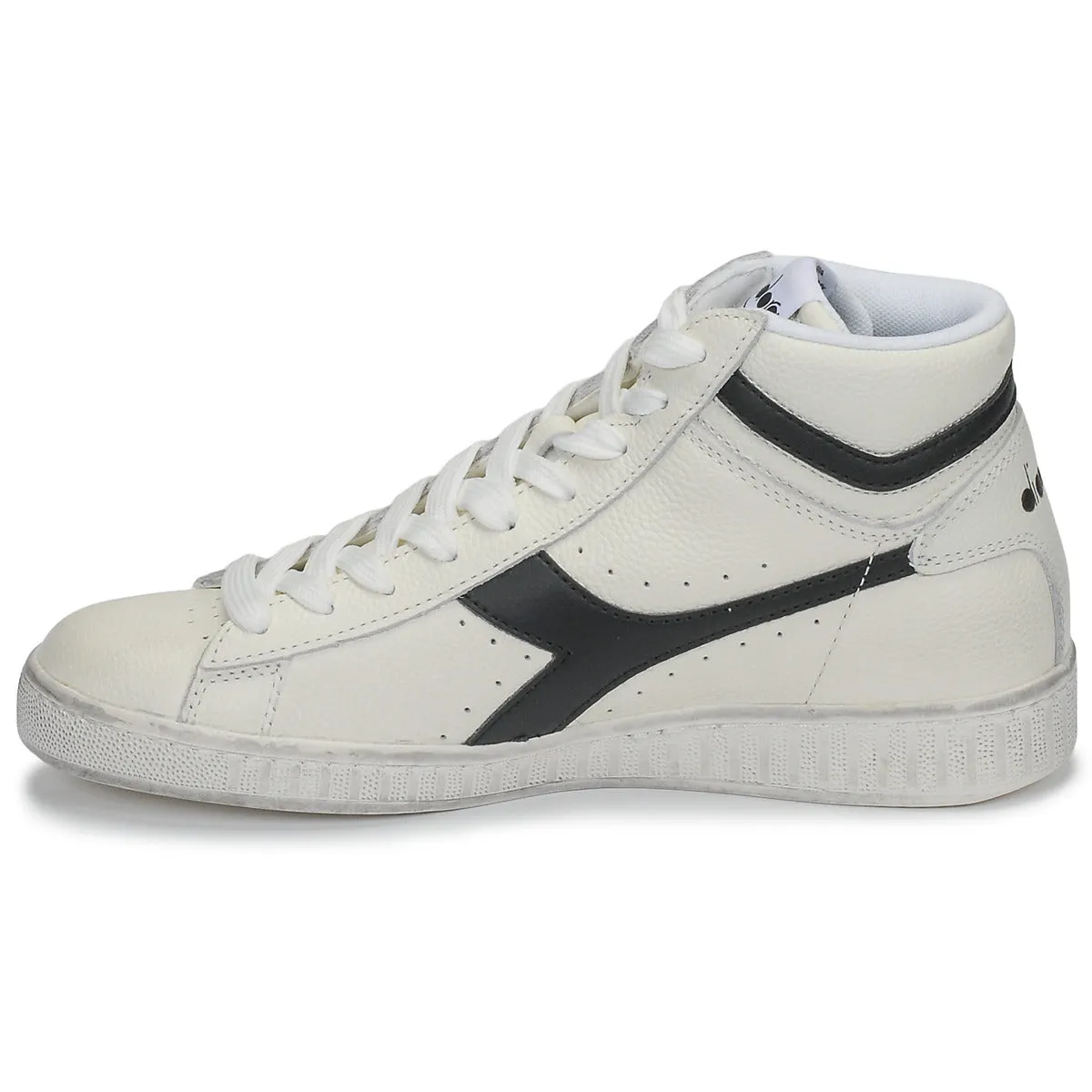 Diadora Game L High Waxed Bianco Baffo Nero