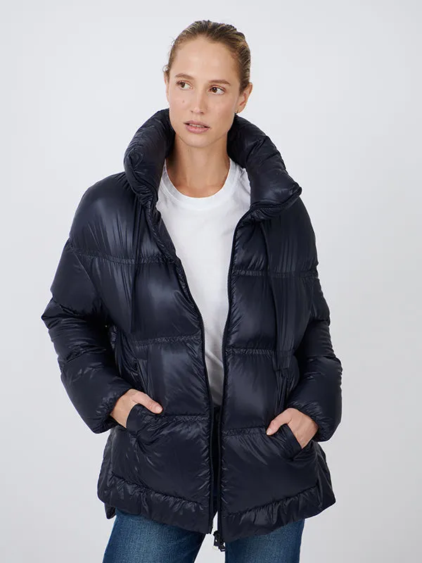 Down Jacket Midi in Navy