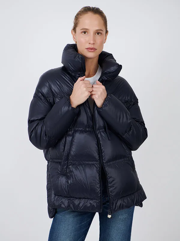 Down Jacket Midi in Navy