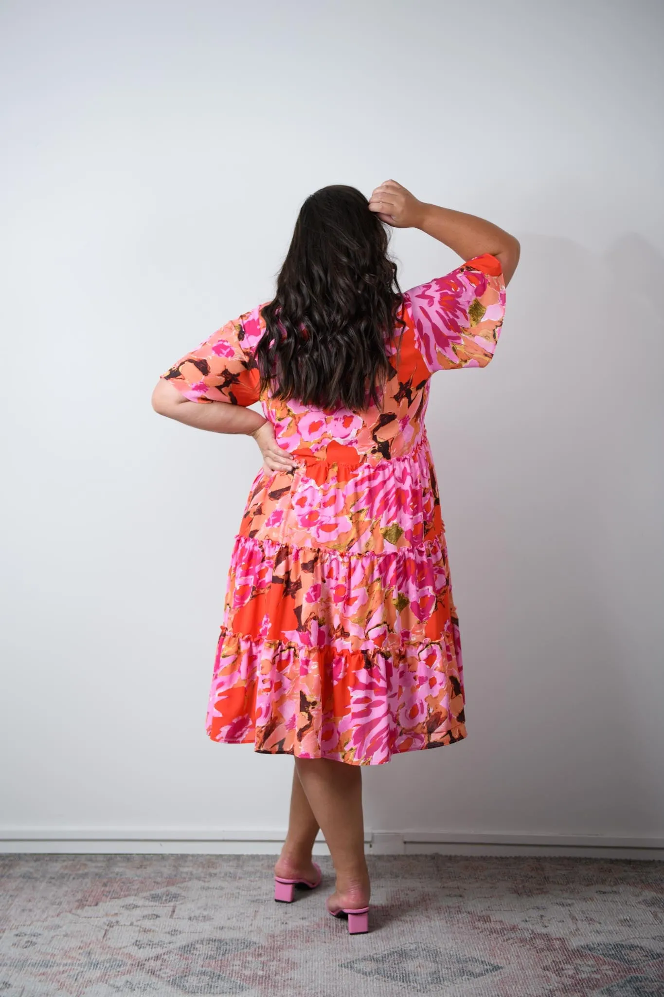 Elizabeth Dress - pink floral