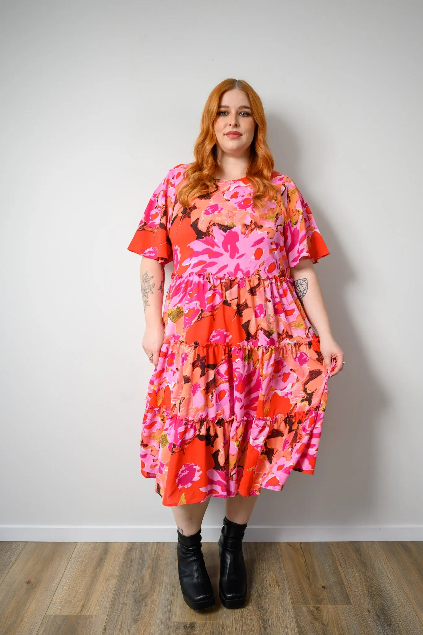 Elizabeth Dress - pink floral