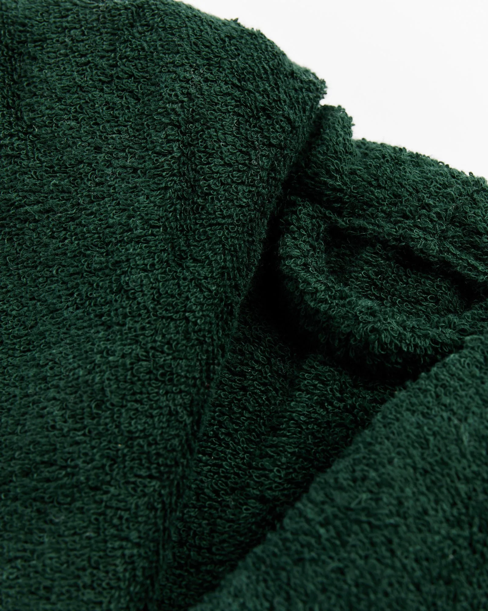 Hooded Bathrobe in Forest Green