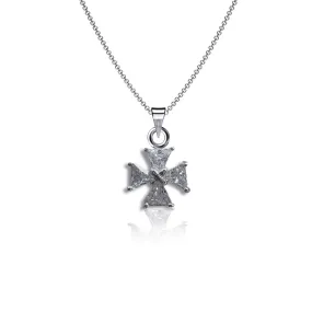 Knot Cross Necklace - Silver