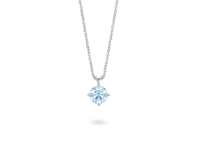 Lab-Grown Diamond 1ct. Round Brilliant Solitaire Pendant | Blue