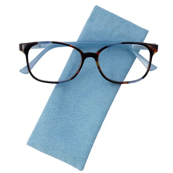 Lira Reader in light blue/tortoise Strength 1.50