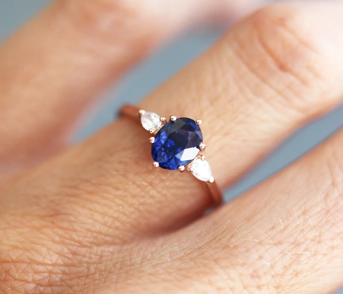 Minerva Sapphire Diamond Ring