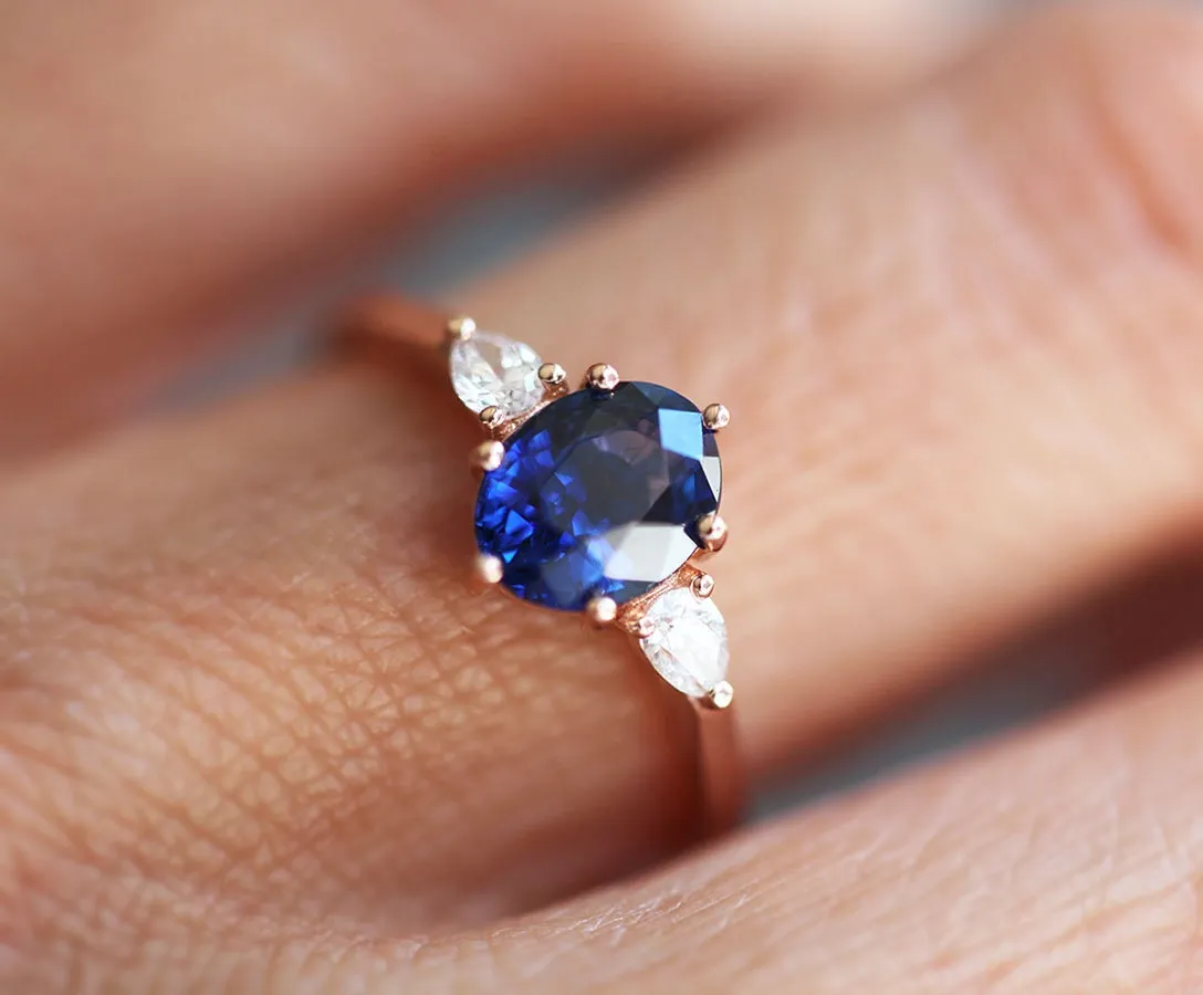 Minerva Sapphire Diamond Ring