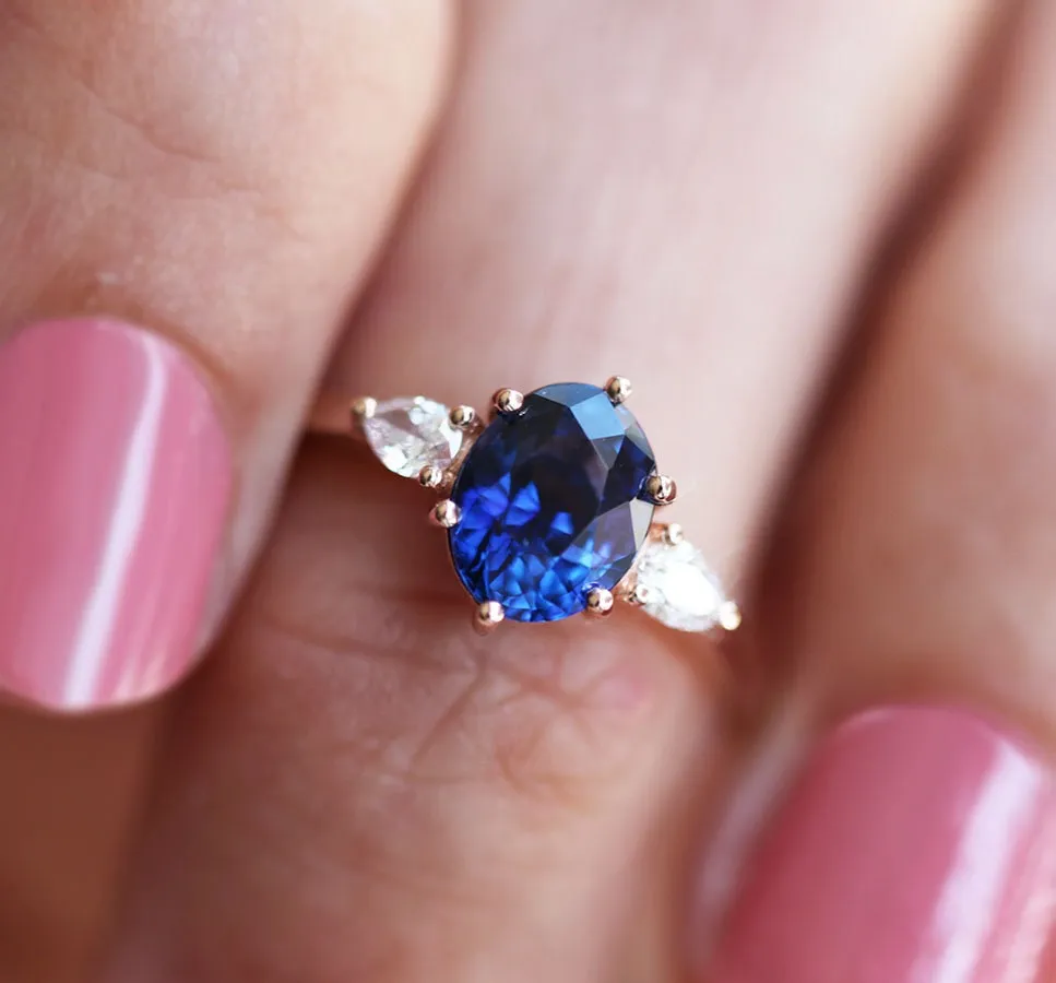 Minerva Sapphire Diamond Ring