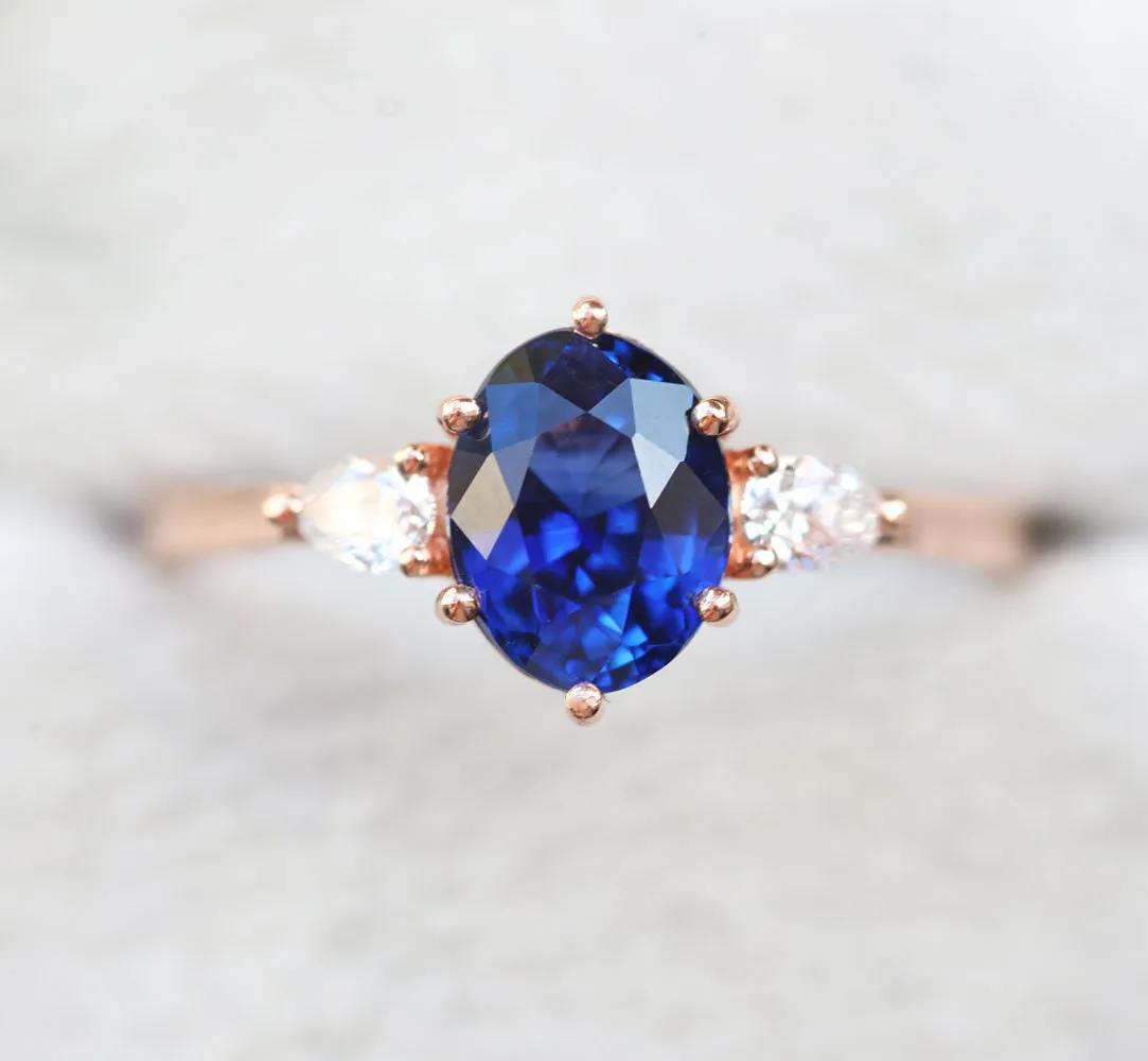 Minerva Sapphire Diamond Ring