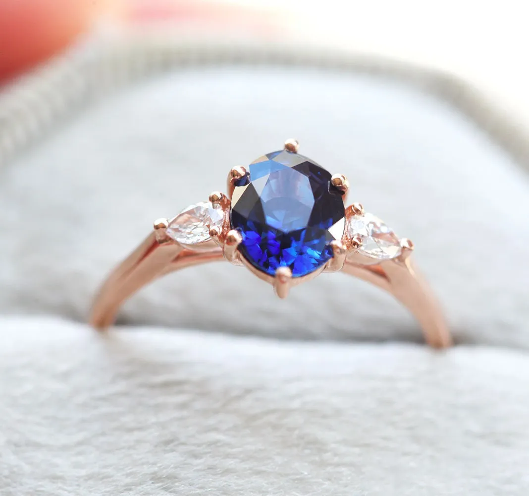 Minerva Sapphire Diamond Ring