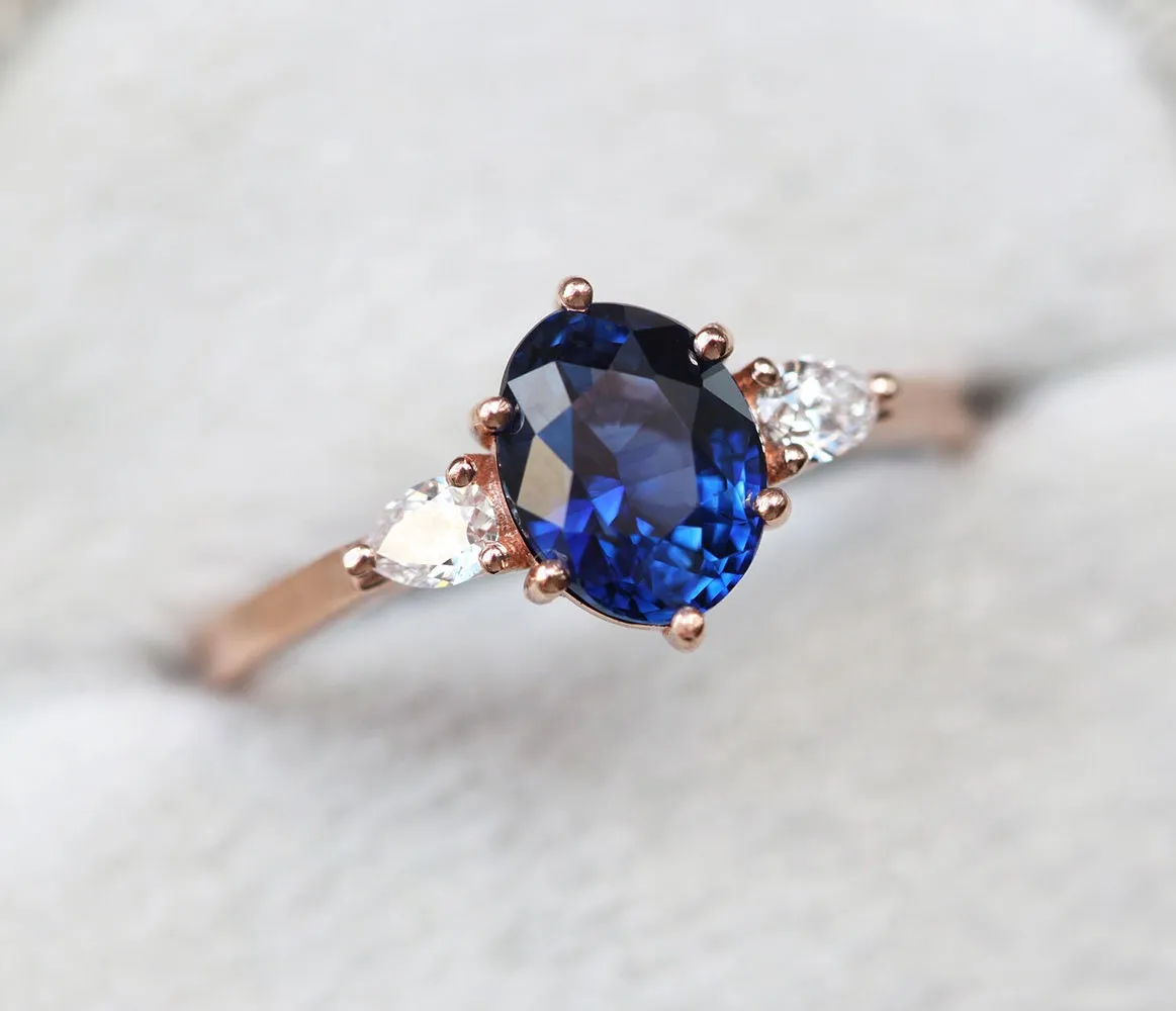 Minerva Sapphire Diamond Ring