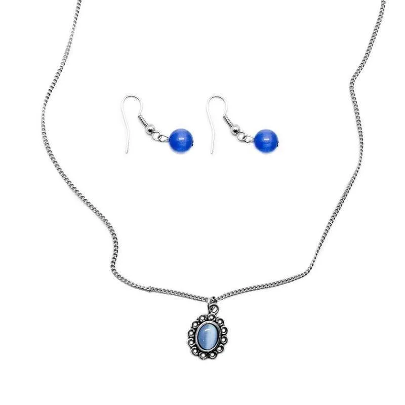 Modest of Them All Dainty Blue Necklace