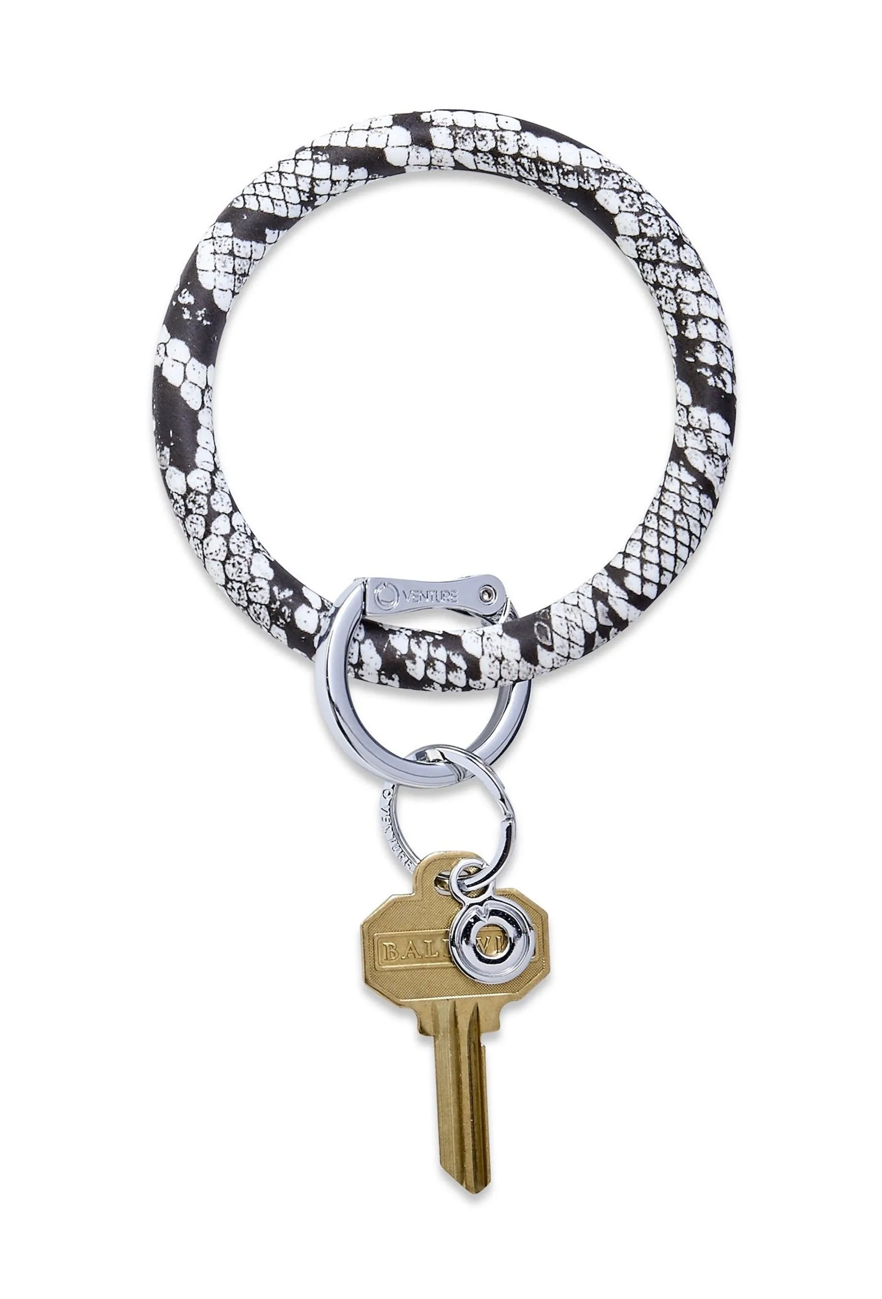 O-Venture Silicone Key Ring in Tuxedo Snakeskin