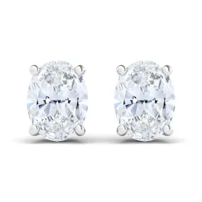 Oval Cut Diamond Stud Earrings