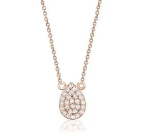 Pear Pave Necklace (0.20Ctw)