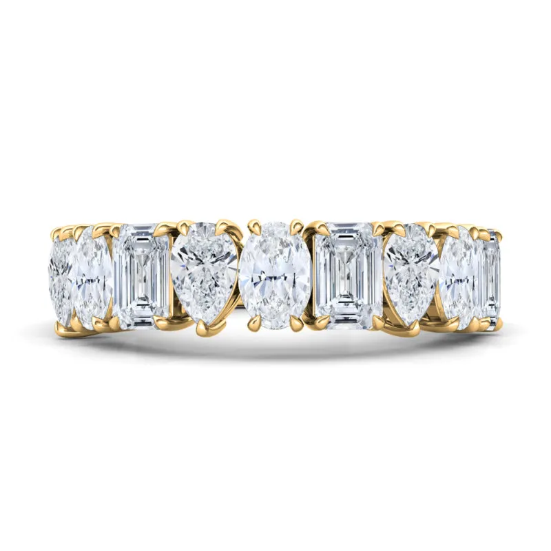 Pear/Oval/Emerald Diamond Half Eternity Band