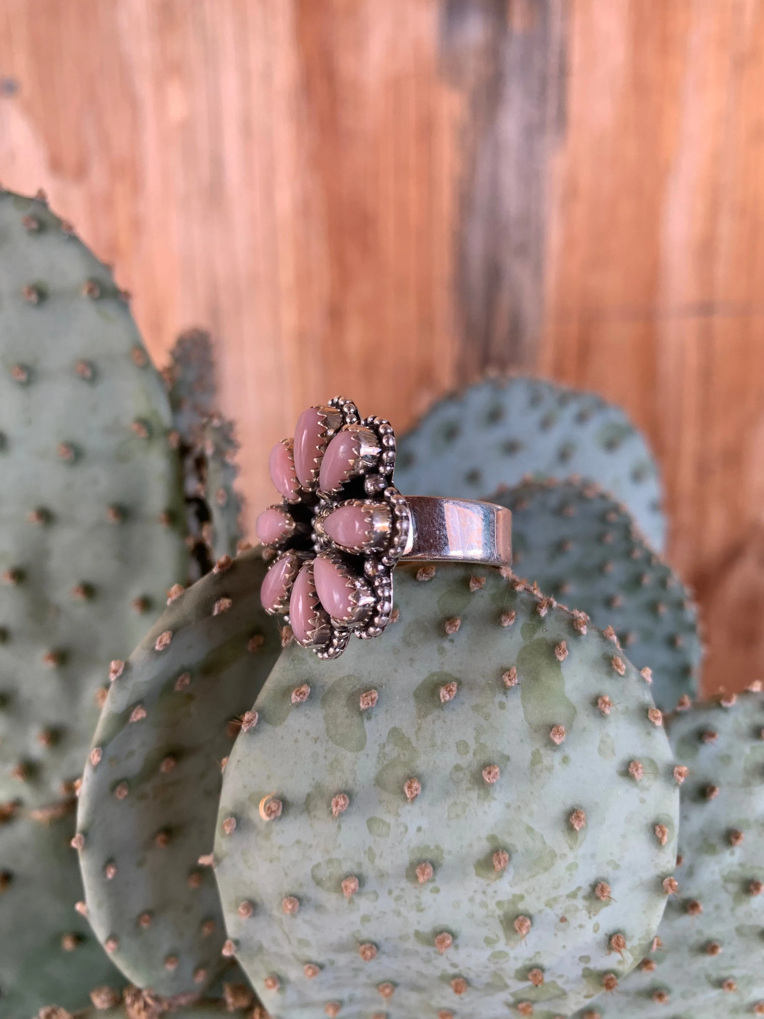 Pink Opal Adjustable ring