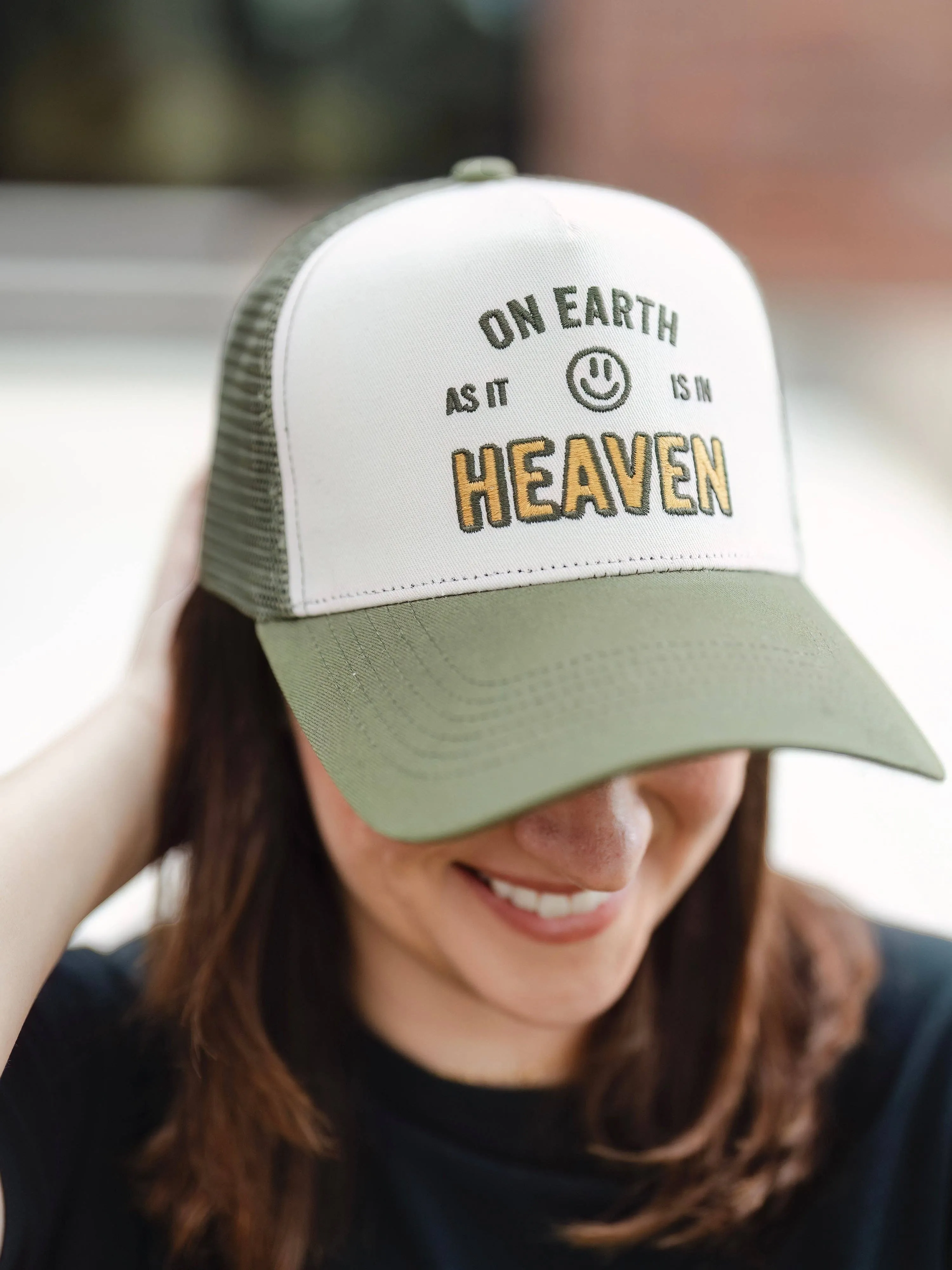 "On Earth as it is in Heaven" Trucker Hat