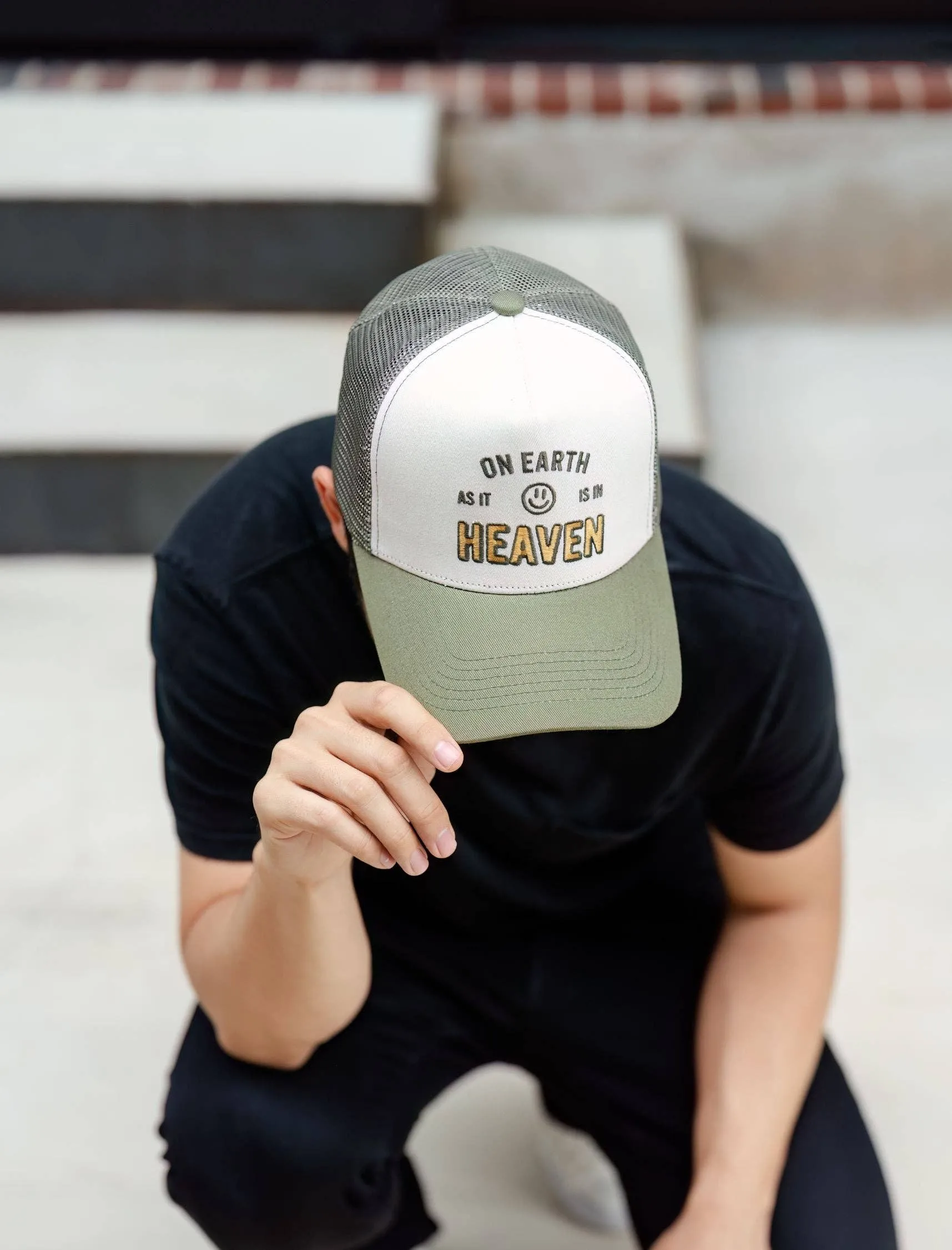 "On Earth as it is in Heaven" Trucker Hat