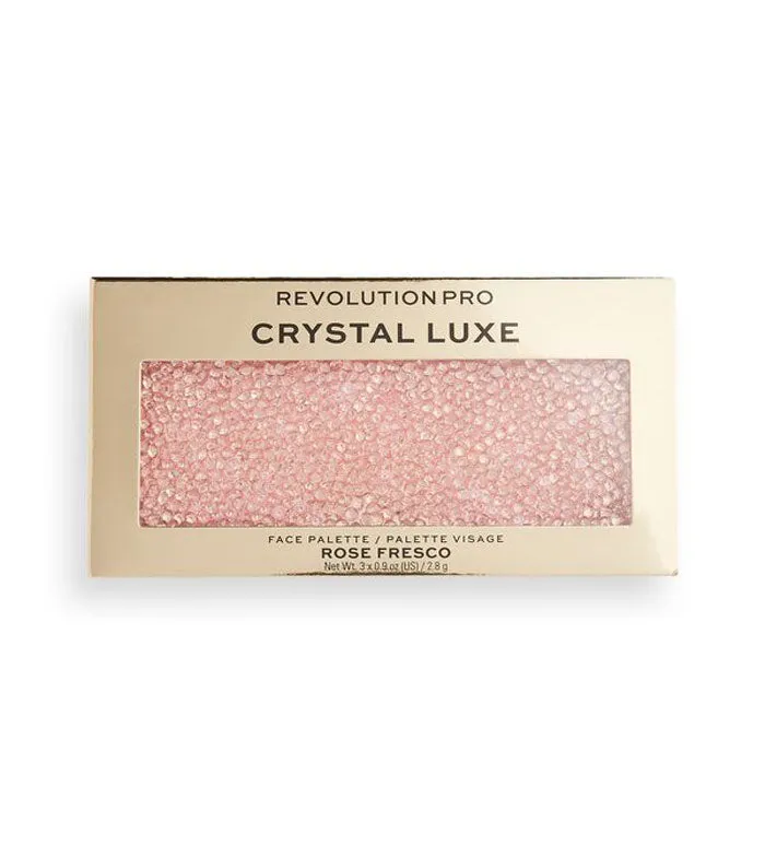 Revolution Pro - Paleta de rostro Crystal Luxe - Rose Fresco