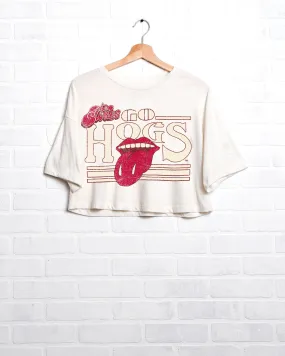 Rolling Stones Hogs Stoned White Cropped Tee