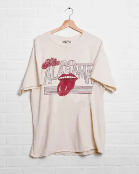 Rolling Stones University of Alabama Stoned Off White Thrifted Tee