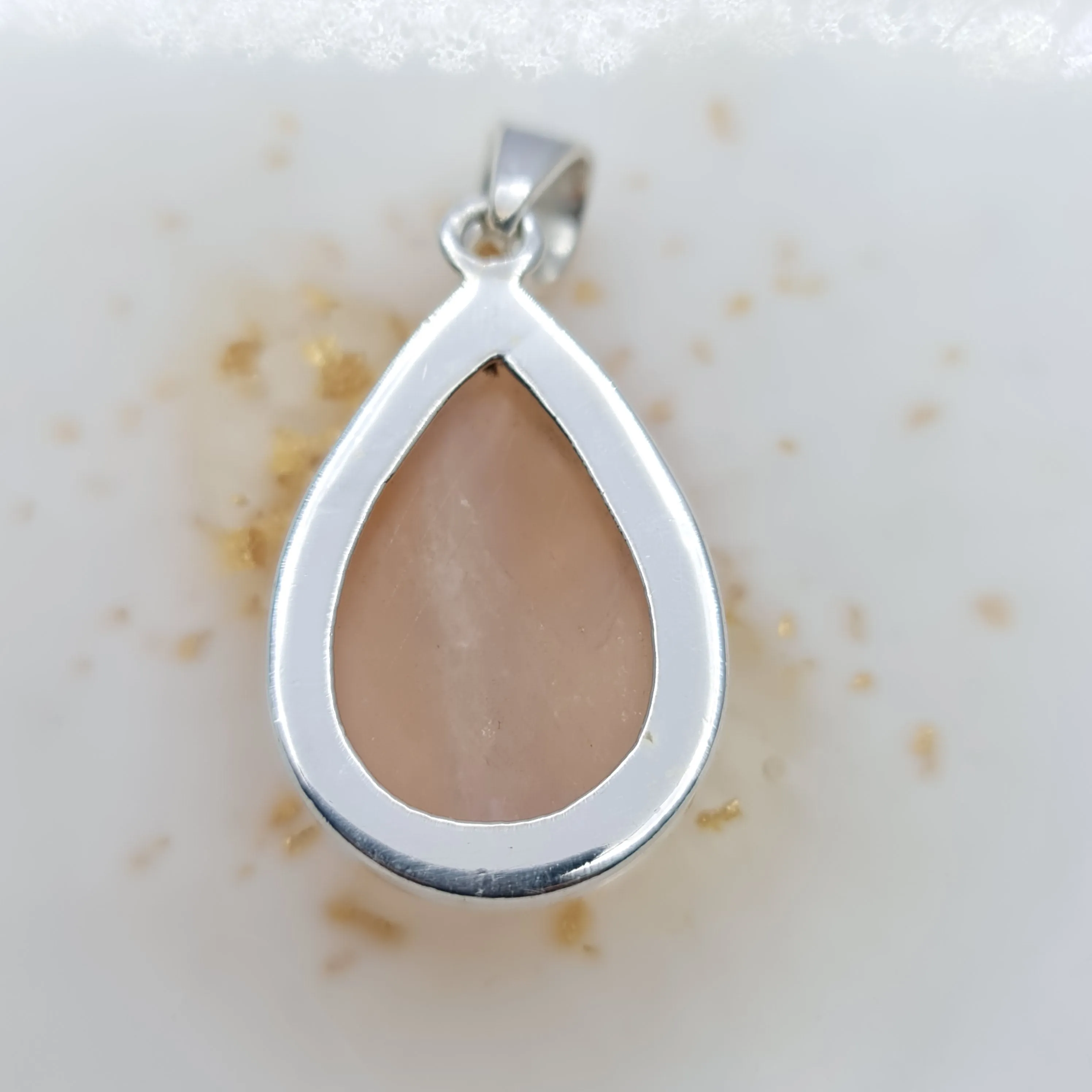 Rose Quartz teardrop Stone pendant