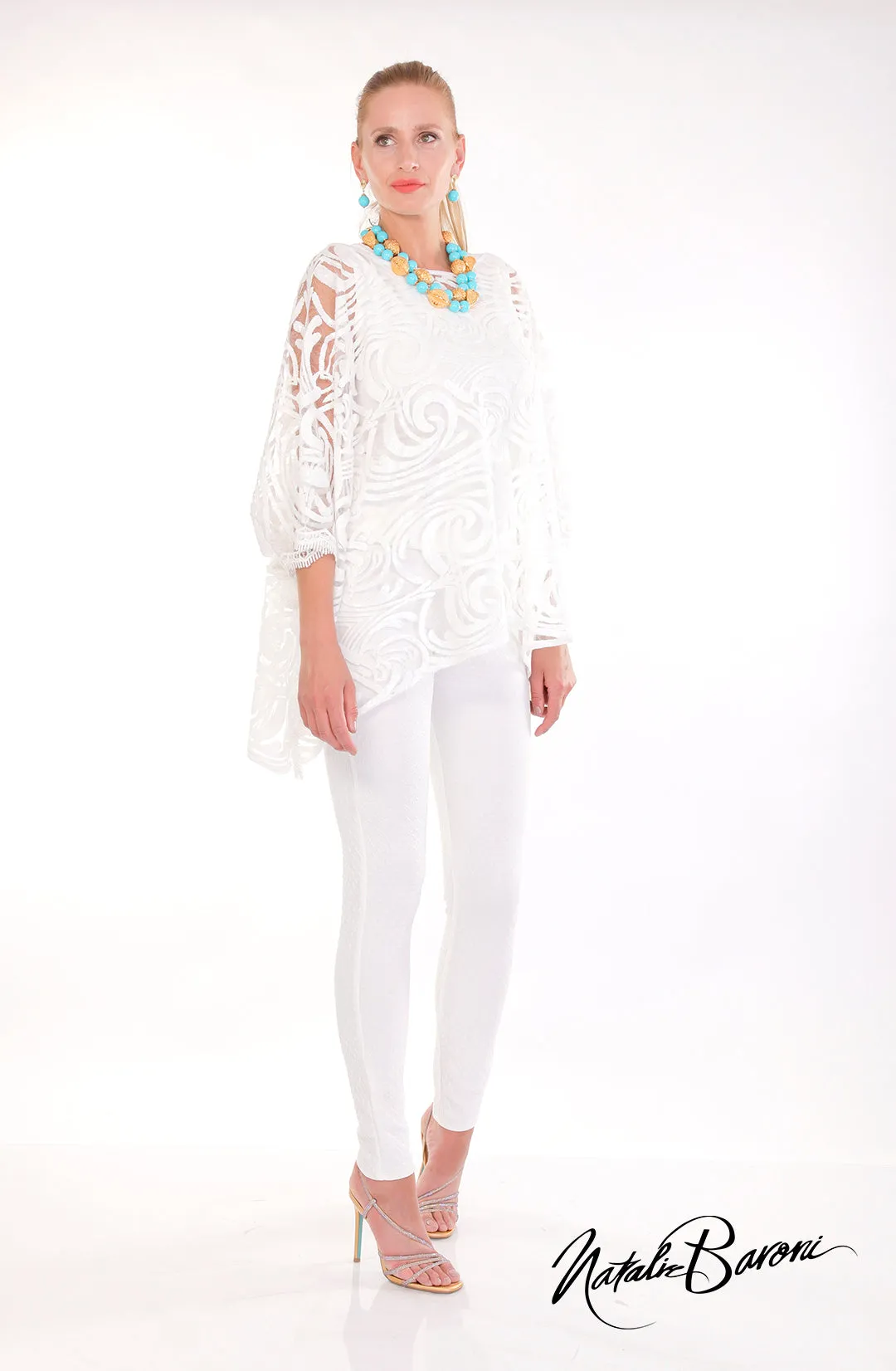 Sequin Short Poncho Top - La Scala