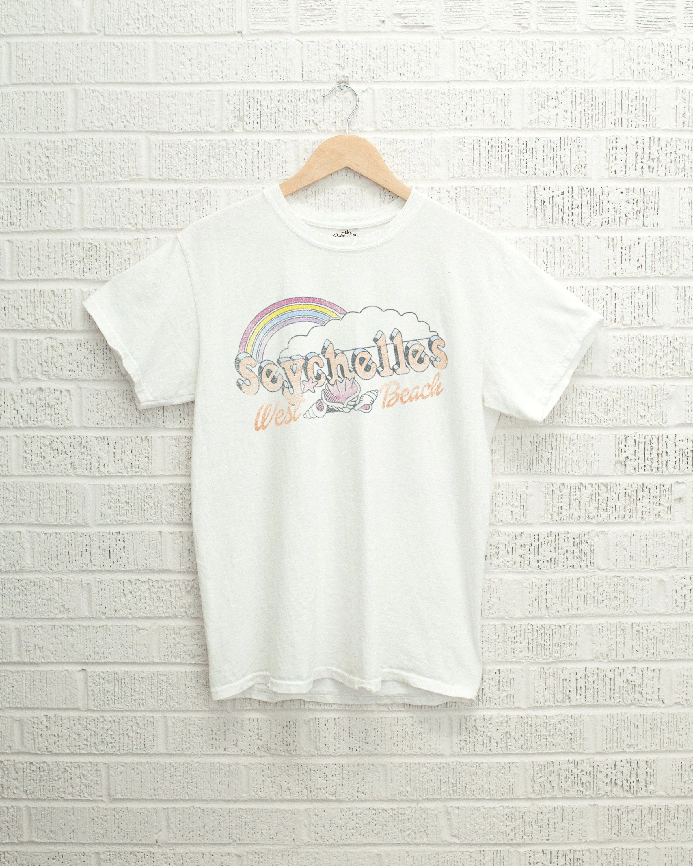 Seychelles White Thrifted Tee