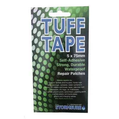 Stormsure 'TUFF Tape' Self Adhesive Waterproof Repair Patches - 5 pack 75mm