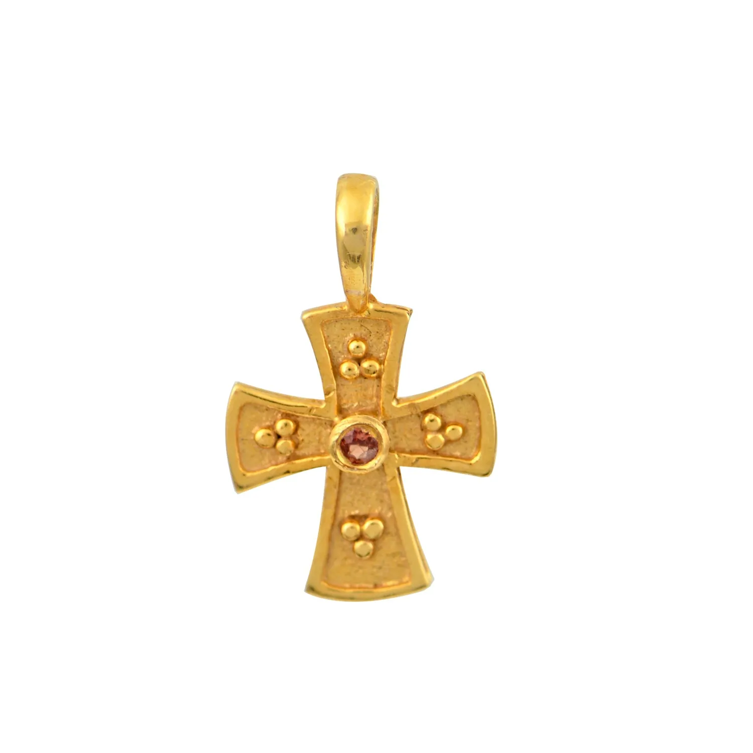 Tiny Angular Byzantine Gold Cross