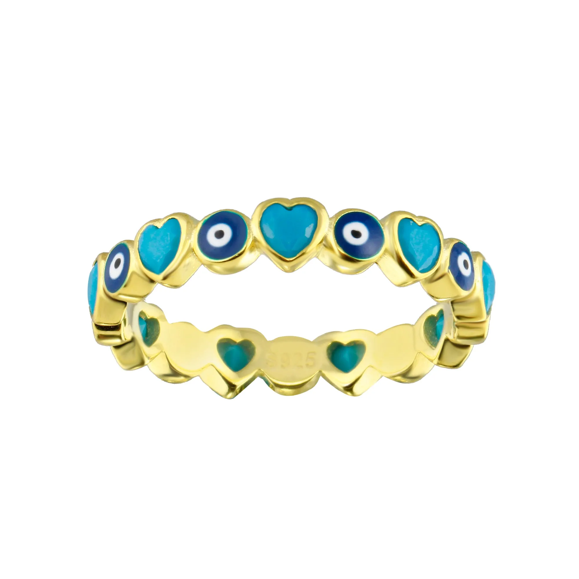 Turquoise Heart Eye Ring