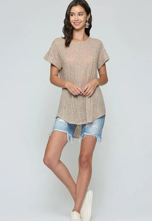 Vanessa Tie-Back Top-Taupe